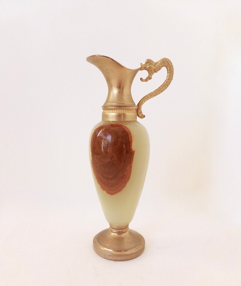 Onyx Candle Holder Vintage Carved Onyx Marble Etsy