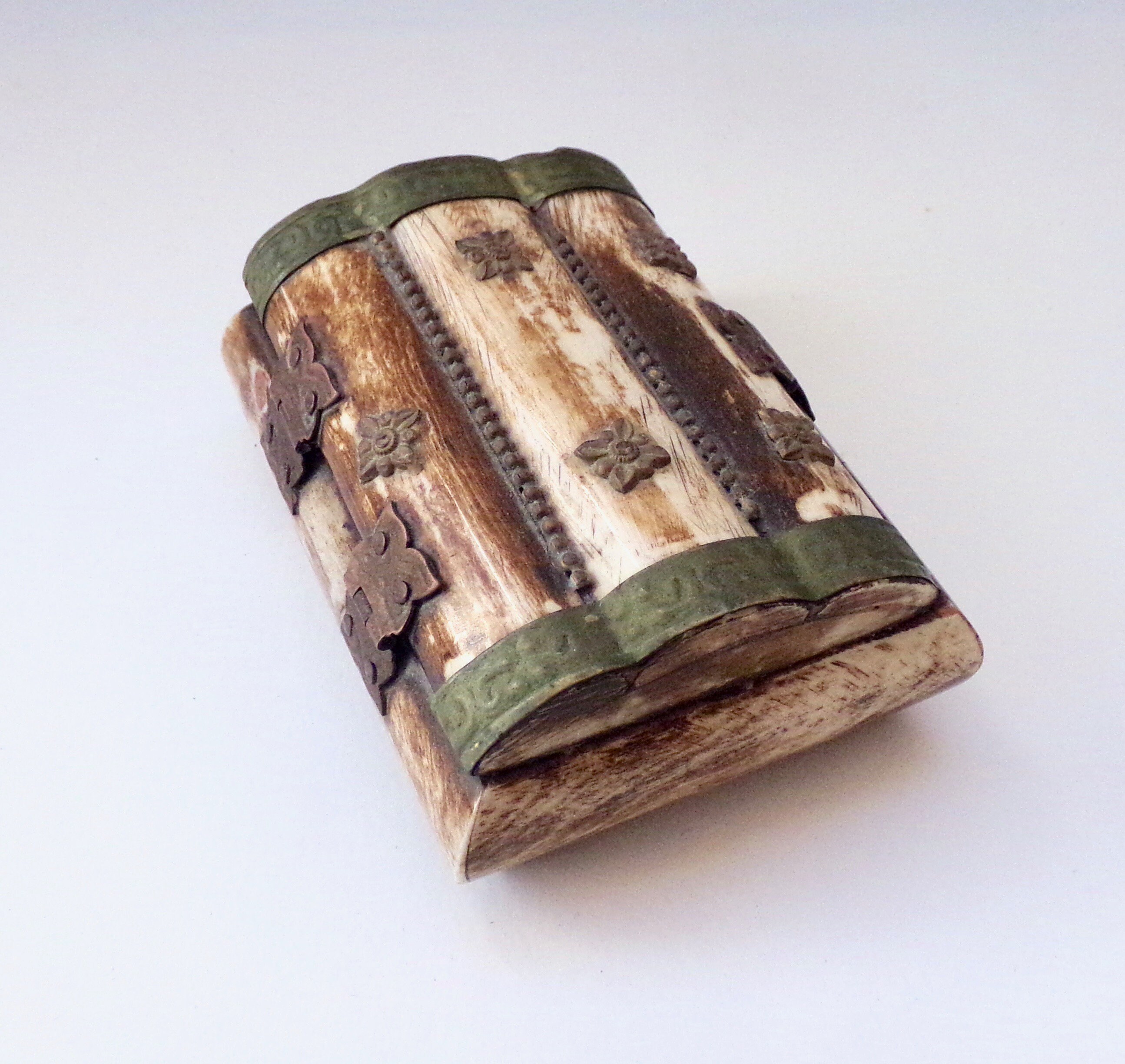 Jewellery Box Bone and Brass Vintage Small Boxes Trinket Etsy