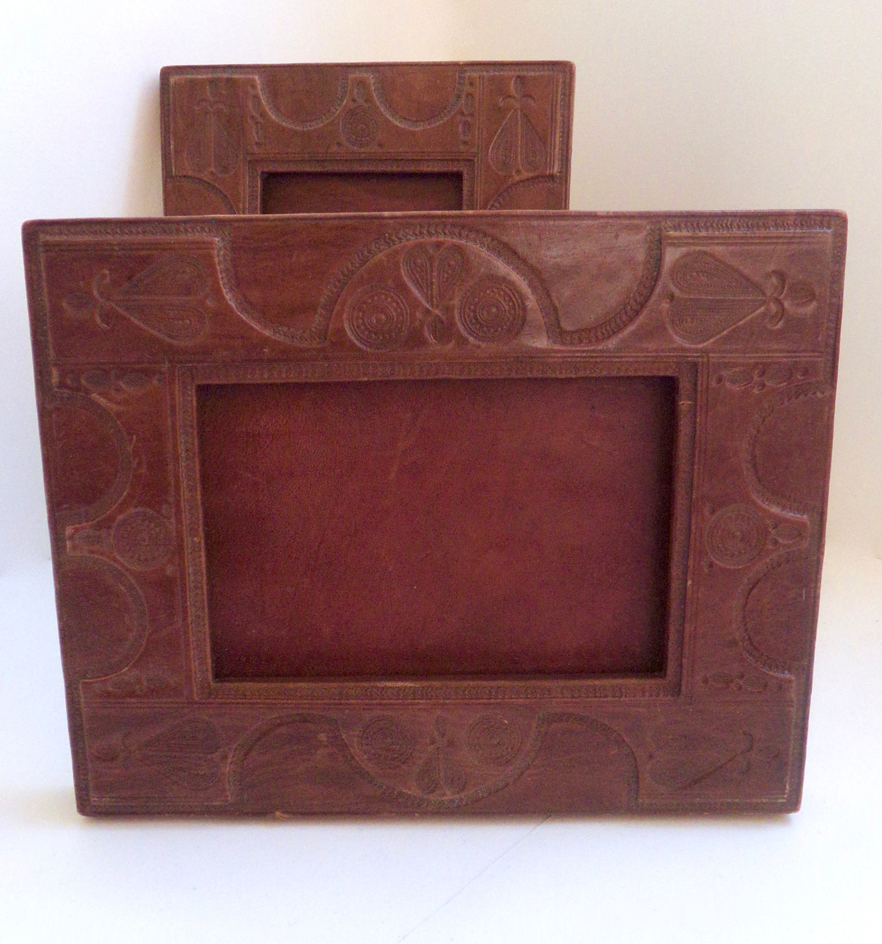Leather Frames Photo Frame Set 2 Piece Set Vintage Etsy