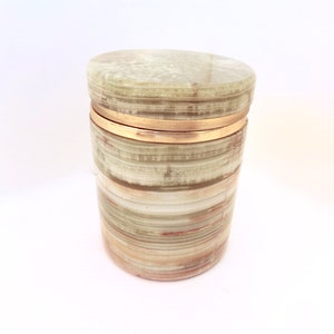 Decorative, Agate, Marble Canister - Vintage Marble Container