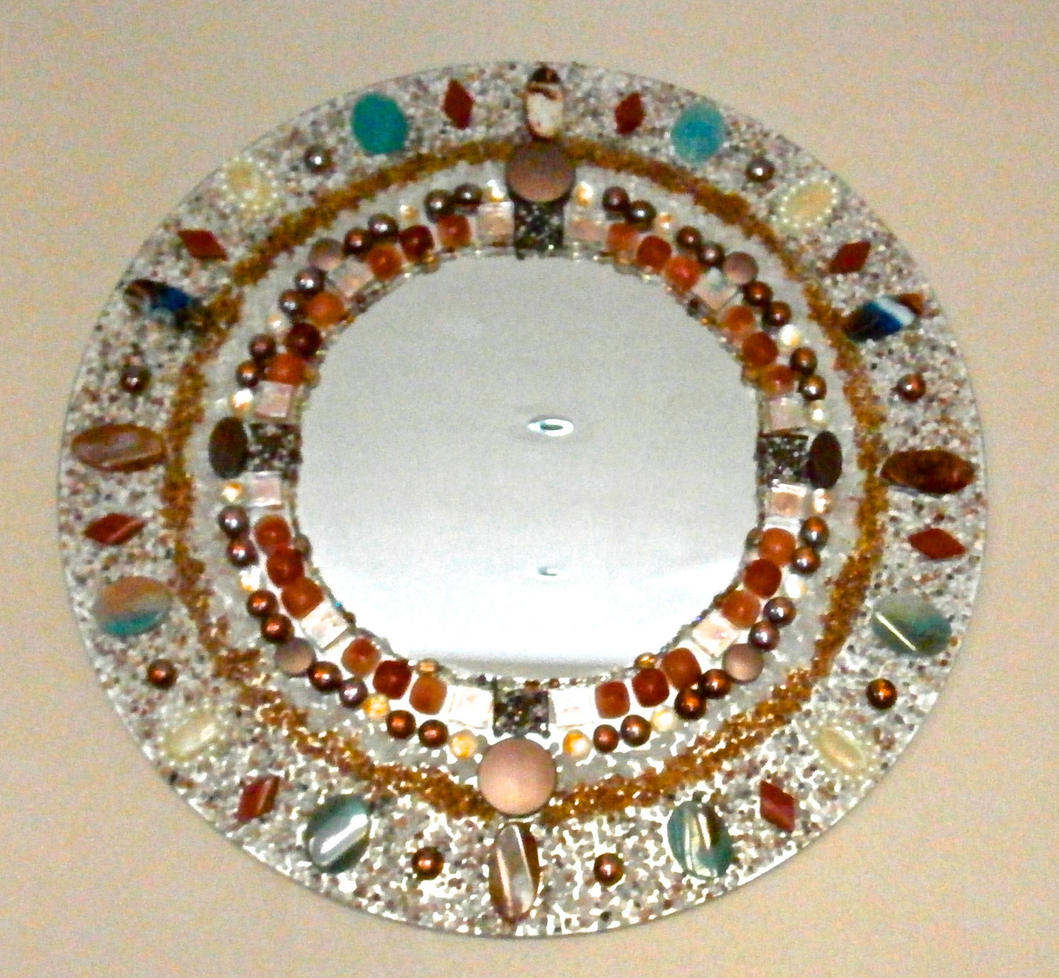 Custom Made Mosaic Mirror Jewellery Shell Stone Design Etsy UK