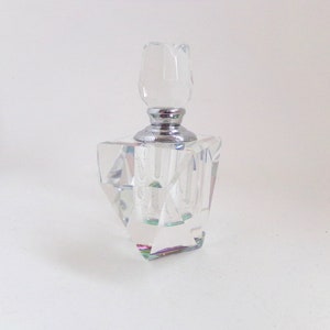 Vintage Crystal Perfume Bottle - Art Deco Scent Bottle