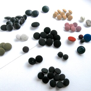 Covered Buttons Lot x 67 - Vintage Mixed Buttons