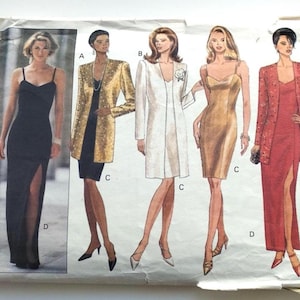 Modello di cucito per abito Butterick 1992 6481 - Taglie 6-8-10-12