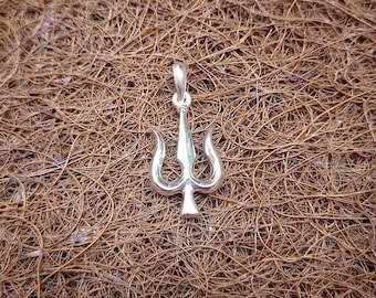 Kleine effen zilveren Shiva hindoe-indiaan trishul-drietand