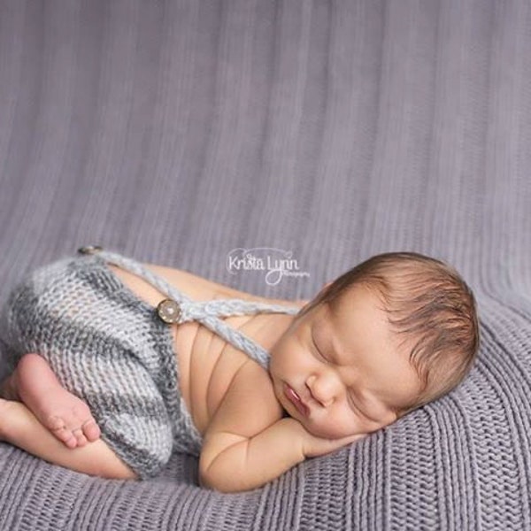 Newborn knit romper, Knit dungarees, Dungarees,Stripped knit romper,Photo prop romper, Newborn photography, Romper, RTS