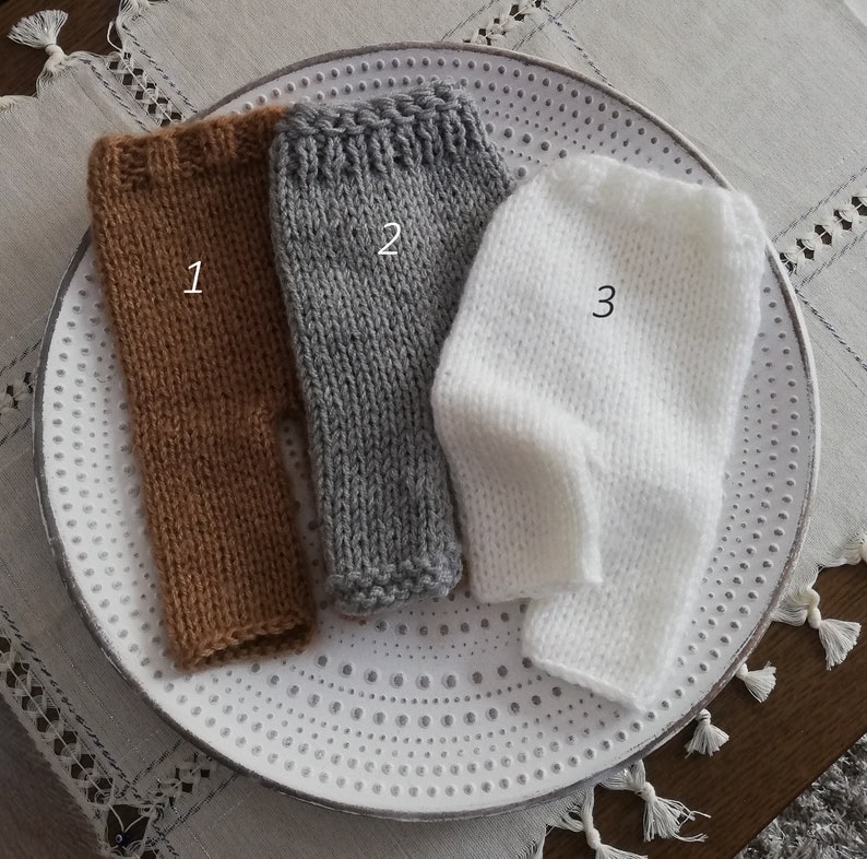 Newborn pants Knit unisex pants Baby pants Baby Photo prop Christening Newborn pants, Photography pants RTS image 1