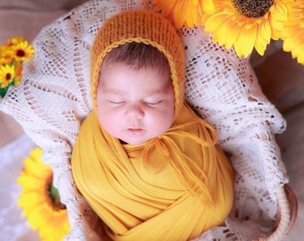 Newborn baby unisex bonnets, 35 colours, Knit bonnet, Newborn hat,Photo prop hats, Bonnet, Soft yarn, Mohair, Photography hats, Photo props