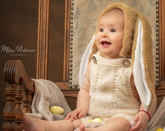 Knit romper 6-9 months 5 colors Knitted baby romper Baby photo prop Romper Sitter size knit romper Baby knitted romper Photo prop romper RTS