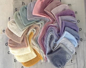 21 colors, Newborn baby unisex hat,Knit bonnet, Newborn hat,Photo prop, Knit hat, Bonnet, Soft yarn, Mohair hats, Photography, Photo props,
