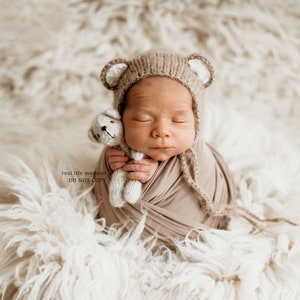 Bear hats, Newborn baby knit hat, Bear hat,Photo prop,Grey hat,Mohair yarn,Beige hat,Bear knitting hat,Animal, RTS