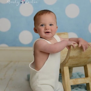 6-9 months romper photography prop Baby romper photo prop Sitter romper Sitter pants photo prop 9 months prop Button romper RTS