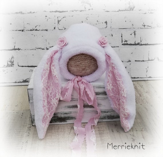 Bunny hat Easter Bunny pink hat Photo prop Bunny Furry Etsy