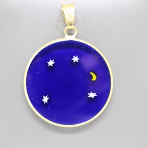 23mm Murano Millefiori Pendant 24K Italian Gold Plated Silver - BLSG2h