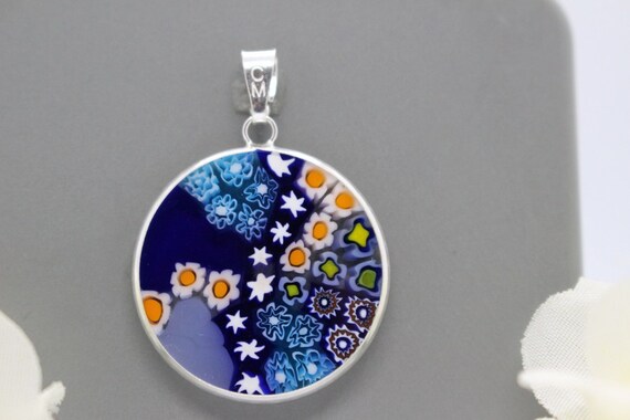 Murano cheap millefiori pendant