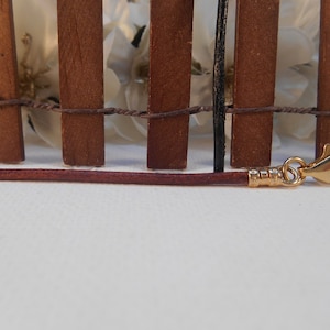 2mm Coconut Brown Greek Handmade Leather Cord Chain with Gold Plated Brass End Caps and Lobster Clasp