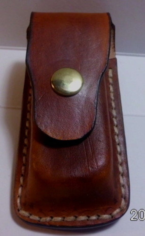 Leather knife sheath for Leatherman with room to hold bit Etsy