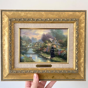 Thrift store upcycle art - Darth Vader contemplating Star Wars scene