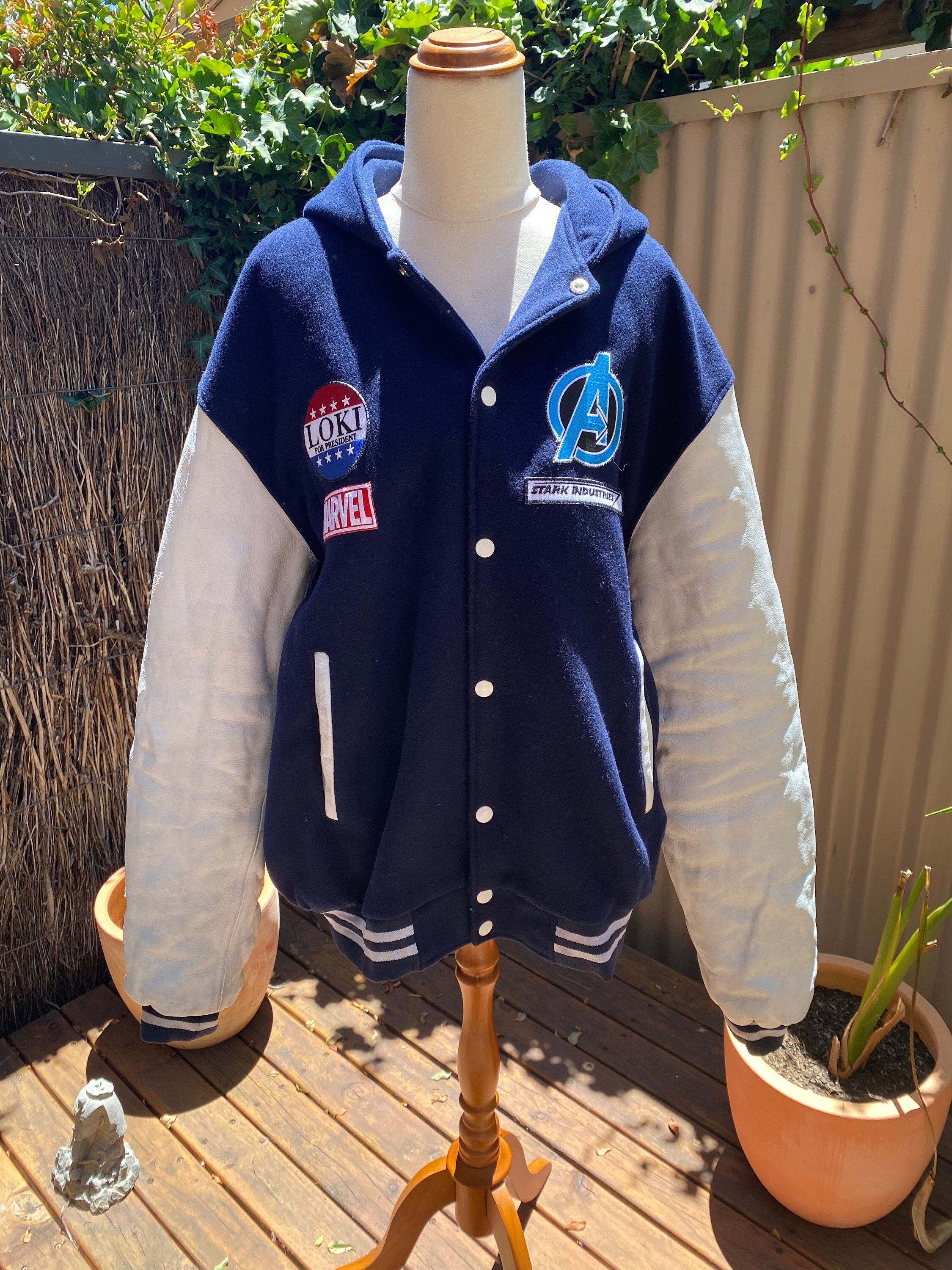 Marvel Patch Wool/leather Varsity Jacket India