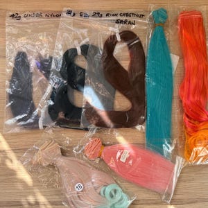 Lot de cheveux de poupée synthétiques en vrac