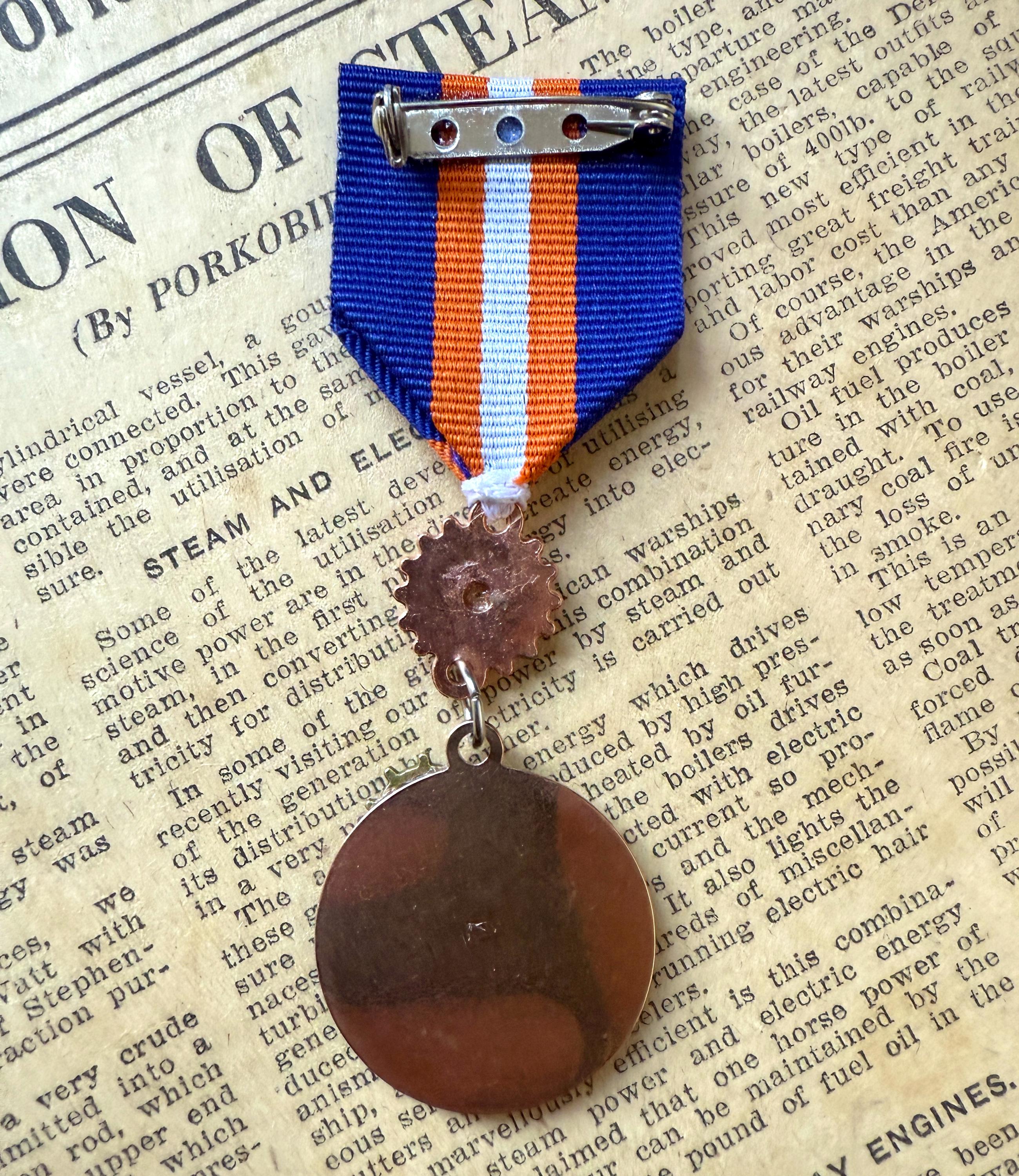 Steampunk Ribbon Handmade Steampunk Medal: Recycled Cogs & Military Ribbon - Etsy