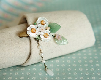 Oriental Vintage Style Hair Stick Jade Pearl Chinese Etsy