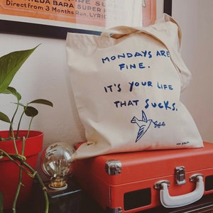 Max Brain Organic Cotton Tote Bag – Mondays Are Fine Shopper