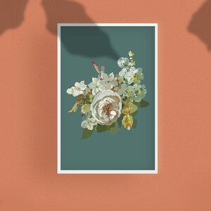 Renaissance Floral Art Print: Museum Quality Flower Illustration