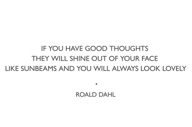 Good Thoughts Roald Dahl Motivational Quote. Inspirational nursery print, Childrens' kids gift. A4 poster. High quality print. Wall Art. image 2