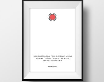 SUPER SALE*** Summer - Henry James Quote Poster A4  - Quality Art Print