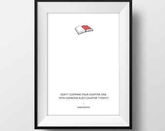 SUPER SALE** Chapter - Quote Poster A4  - Quality Art Print