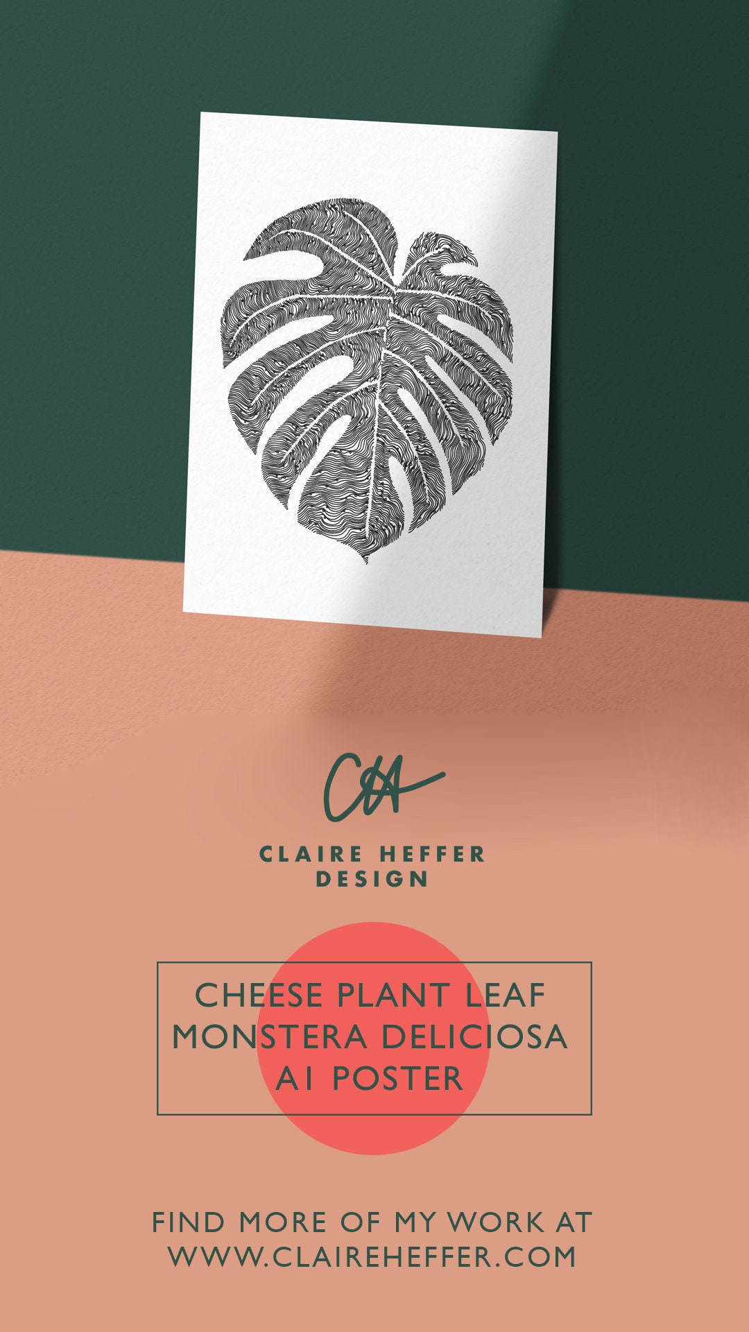 Cheese Plant Monstera Deliciosa Leaf A1 Print. Swiss Cheese Plant. Modern Minimal Poster. Galley Wall art.  Black and White Poster. Gift.