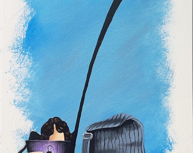 High School Basket Case – Acrylic Painting on Canvas Board – Noodle Realism Wall Art