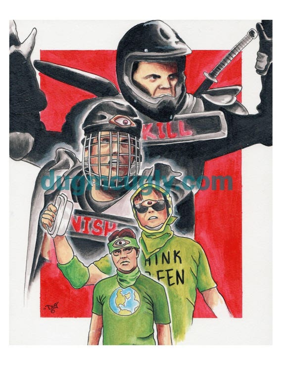 Recyclops Born - Dwight Shrute - Print - Art based on the Office
