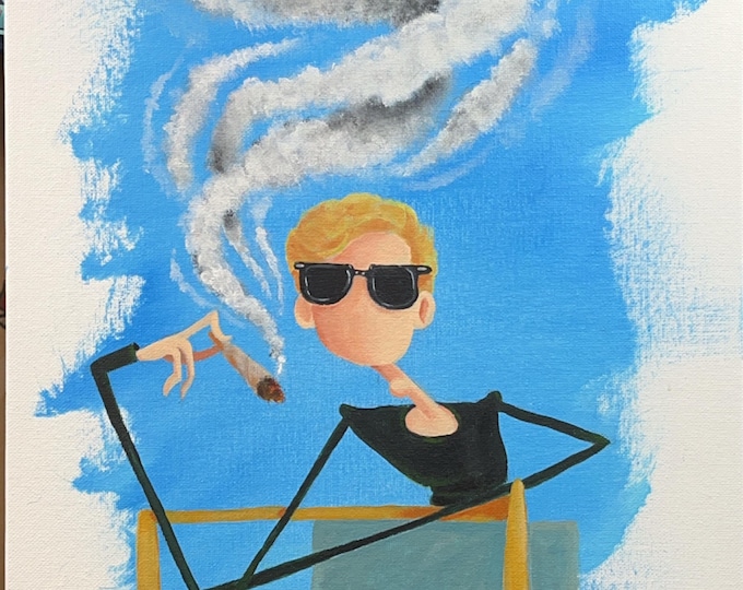 High School Brain – Acrylic Painting on Canvas Board – Noodle Realism Wall Art