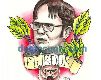 Mukduk - Dwight Schrute - Print - Art based on the Office