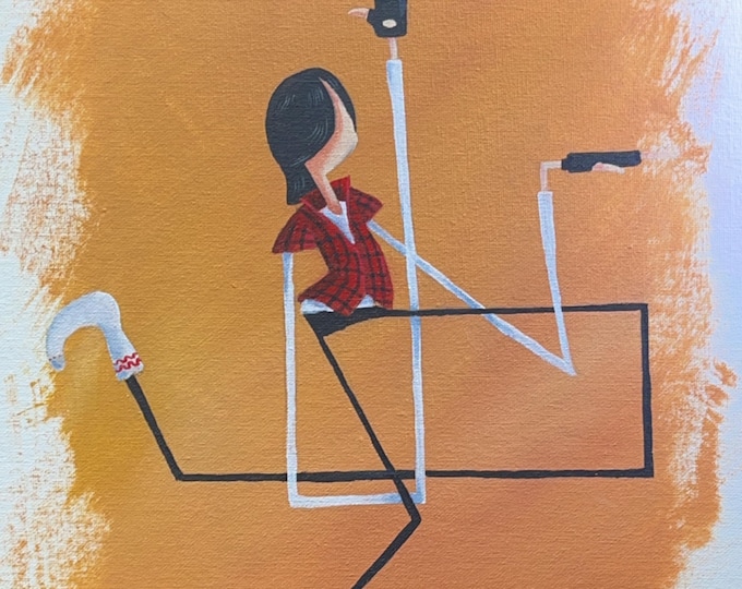 High School Criminal – Acrylic Painting on Canvas Board – Noodle Realism Wall Art