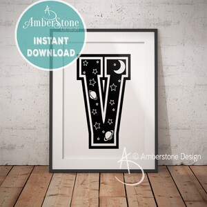 NURSERY LETTER V Print, Letter V, Letter V Print, Letter V Decor, Alphabet, Nursery Decor, Letter V Nursery, Nursery Art, Nursery Alphabet