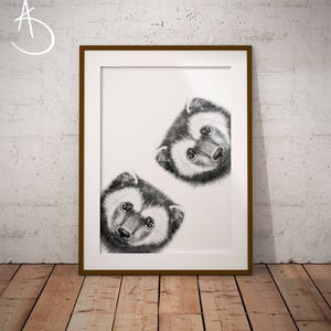 WOLVERINE PRINTS, Instant download, Wolverine decor, Cute Animal Print, Printable Poster, Animal Decor, Animals Print, Animal Art, Wolverine
