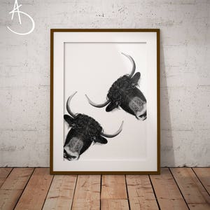 Yak Print, CUTE CURIOUS YAK Drawing download, Yak Wall decor, Curious Yak Print, Printable Yak Poster, Yak Decor, Nursery Animals, Yak Art
