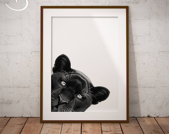 BLACK PANTHER PRINT, Download, Printable, Black Panther decor, Printable Black Panther Poster, Prints, Nursery Decor, Prints, Black Panther