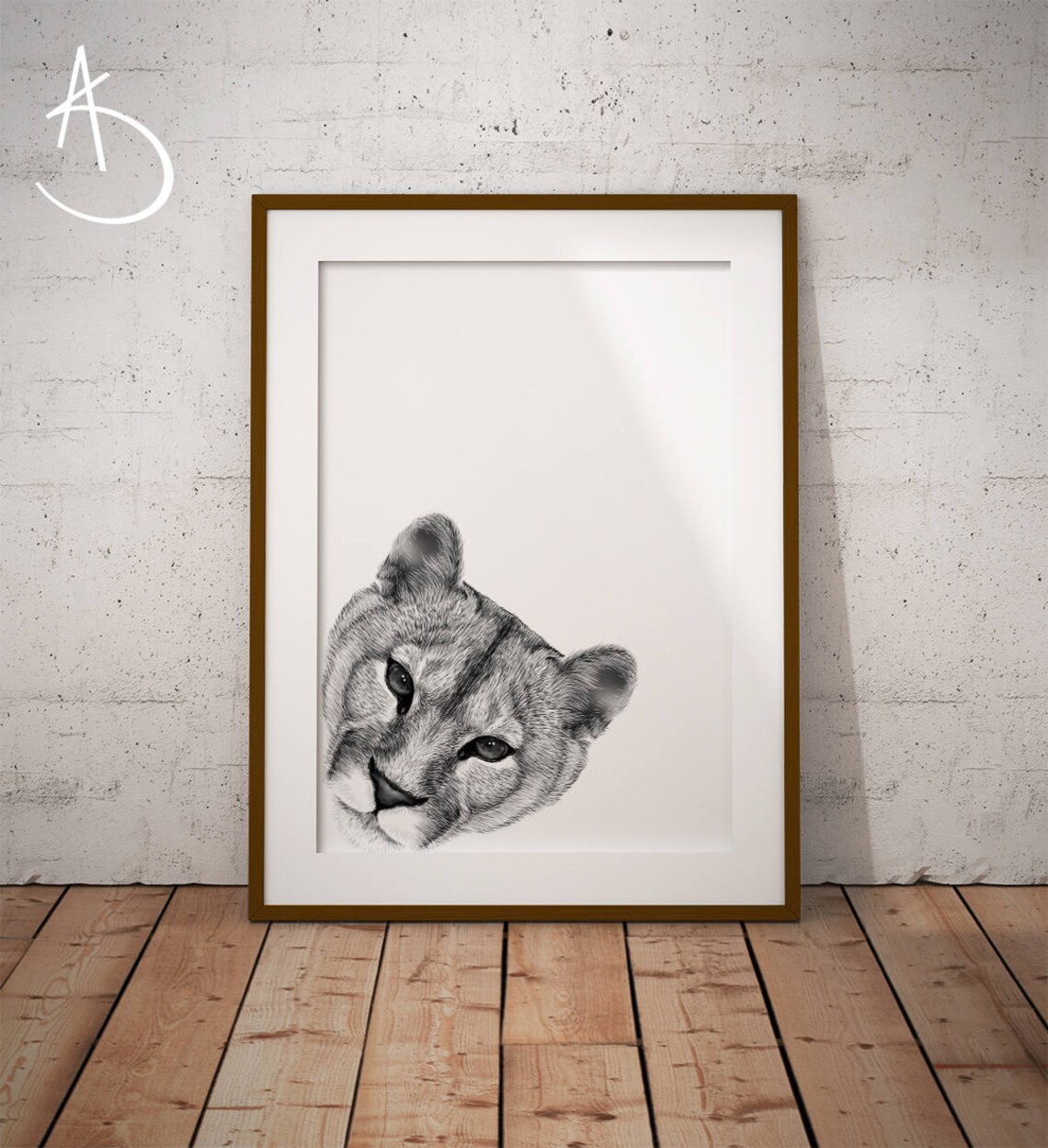 MOUNTAIN LION PRINT Printable Poster Printables Nursery | Etsy