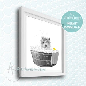 Llama in Bathtub, Llama Print, Llama Prints, Llama Bathtub, Bathroom Prints, Bathroom Decor, Funny Bathroom Art, Llama Printable