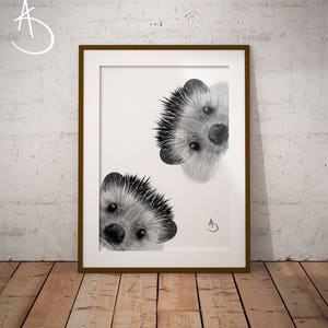 HEDGEHOG NURSERY PRINT, Hedgehog Nursery decor, Hedgehog Nursery Print, Printable Poster, Woodland Animals, Nursery Art, Nursery Decor, Art