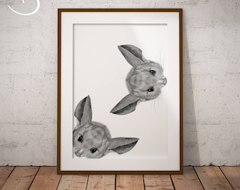 JERBOA ART PRINT, Instant download, Jerboa Wall decor, Cute Animal Print, Printable Poster, Animal Decor, Animals Print, Animal Art, Jerboa