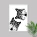WOLVES PRINT, Download, Printable, Wolves Wall Decor, Curious Wolves ...