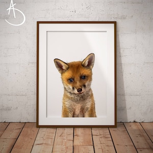 CUTE BABY FOX Print, Fox Printables, Instant Download, Woodland Animals, Woodland Nursery, Baby Fox Nursery,Baby Shower,Cute Baby Fox Print