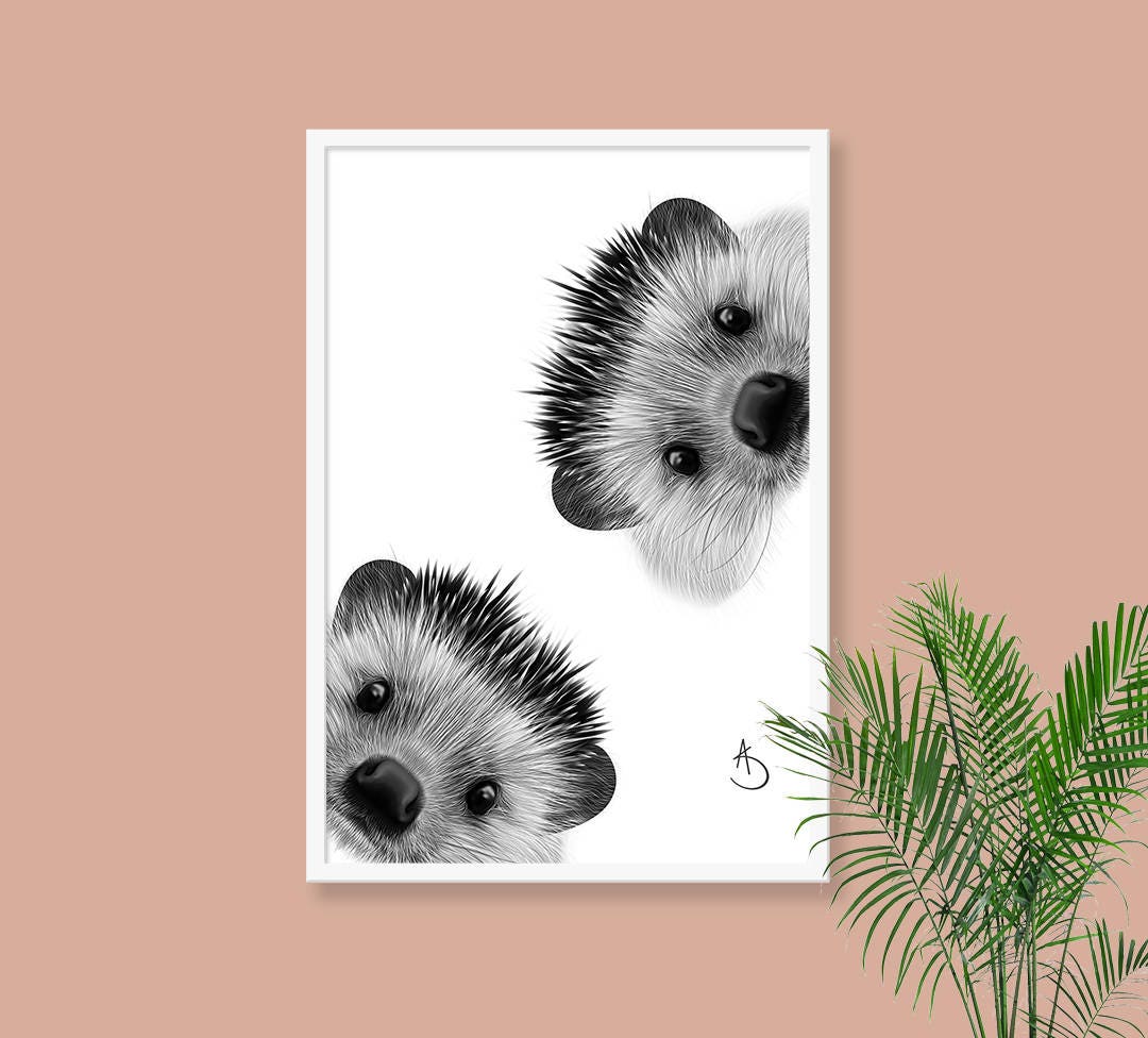 HEDGEHOG NURSERY PRINT Hedgehog Nursery Decor Hedgehog Etsy