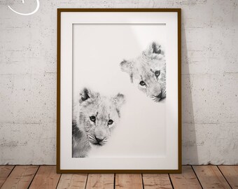 BABY LION, Nursery Printables,  Baby Lion Print, Baby Lion Nursery Decor,Nursery Wall Art, Nursery Animals, Nursery Prints, Baby Lion Prints