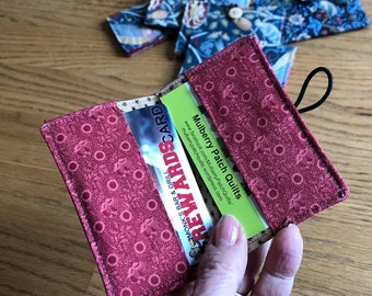 Fabric Card Holder for Gift Cards, Punch Cards, Restaurant Cards, Travel pouch, Handmade Gift, Card Wallet